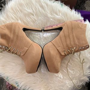 NEW Red Circle High Heeled Booties